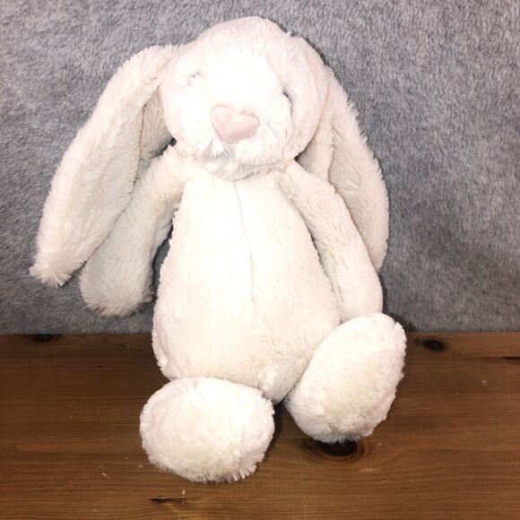 Jellycat Other - Jellycat Bashful Bunny Rabbit Plush White Pink Nose 12" Stuffed Animal Toy